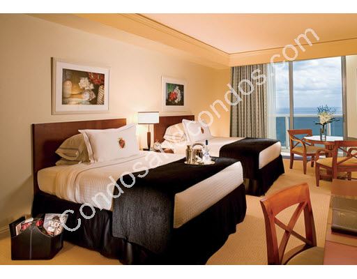 Resort room with ocean view and turn down service