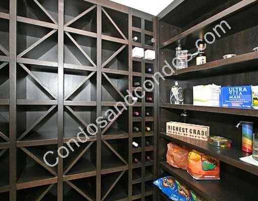 Walk-in pantry and wine cabinet