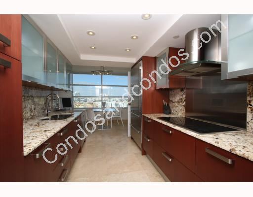European style kitchen with breakfast nook and city view