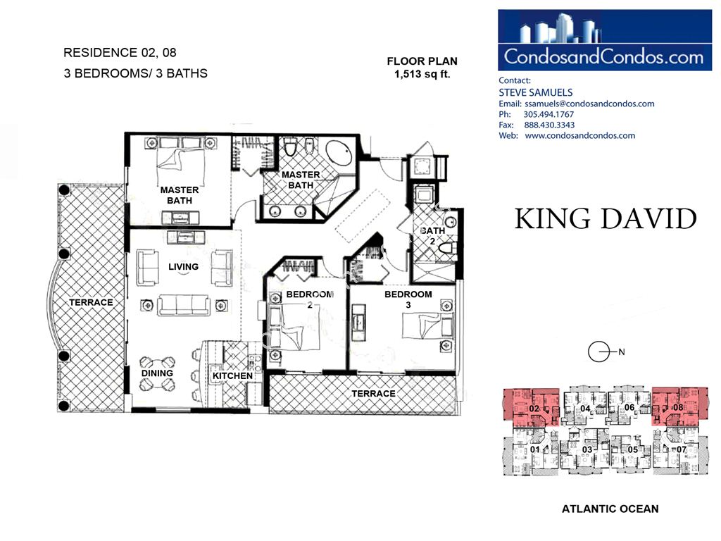 King David - Unit #02, 08 with 1513 SF