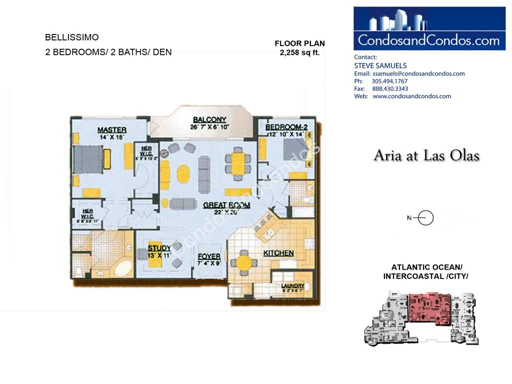 Aria at Las Olas - Unit #Bellissimo with 2258 SF