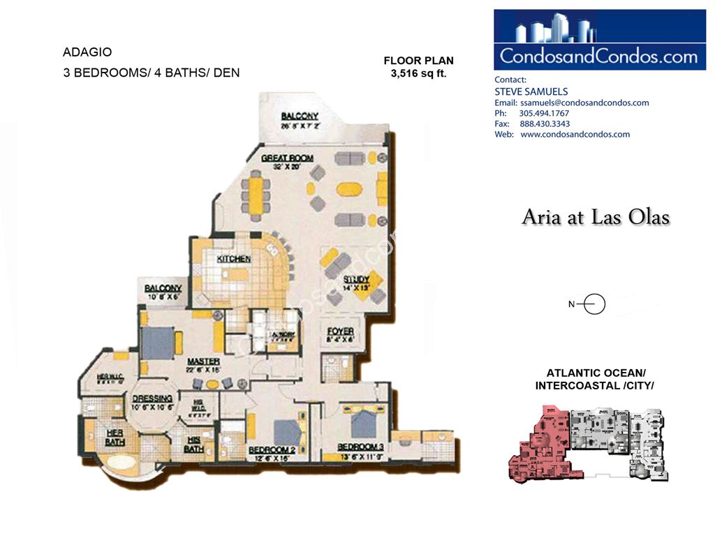 Aria at Las Olas - Unit #Adagio with 3516 SF