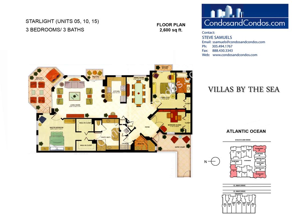 Villas by the Sea - Unit #Star Light with 2600 SF