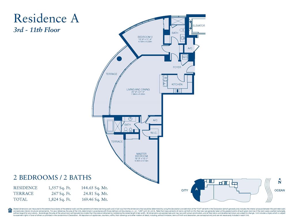 Chateau Beach Residences - Unit #04-A (Floors 3-11) with 1557 SF