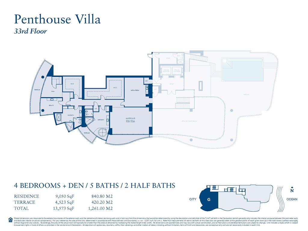 Chateau Beach Residences - Unit #PH-Villa - 2nd Floor (33rd Floor) with 9050 SF