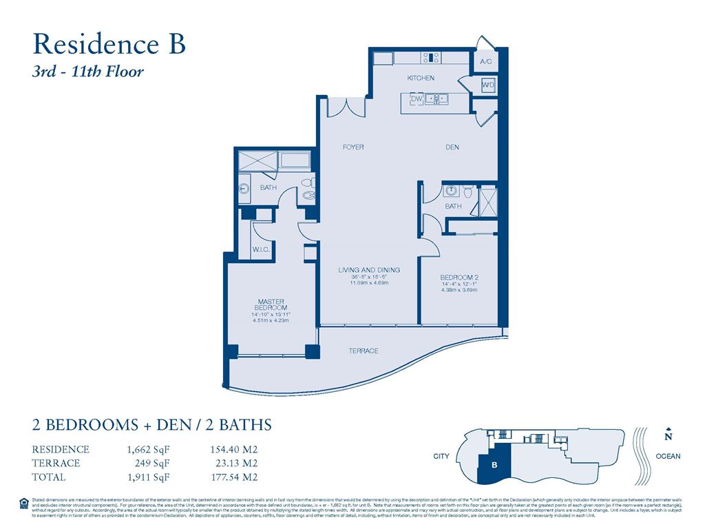 Chateau Beach Residences - Unit #03-B (Floors 3-11) with 1662 SF