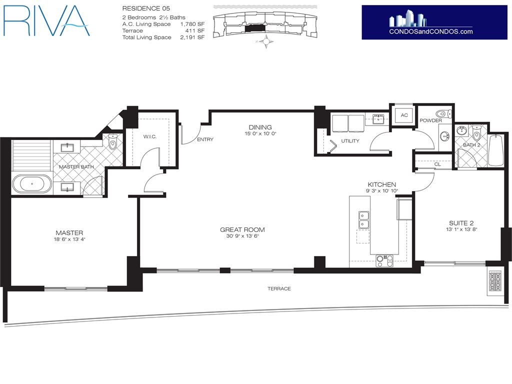 RIVA Fort Lauderdale - Unit #05 with 2191 SF