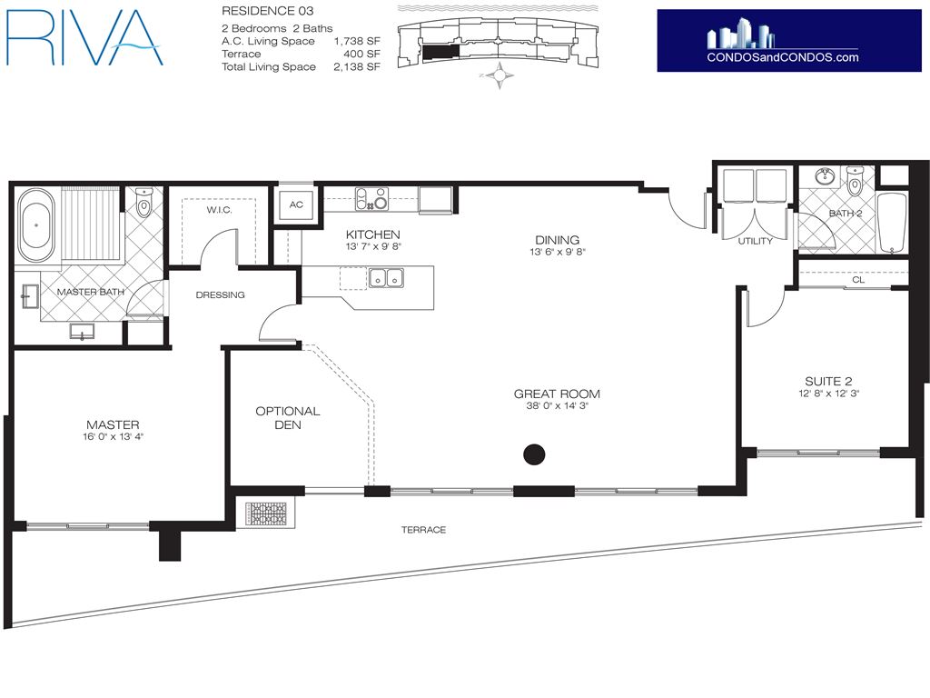 RIVA Fort Lauderdale - Unit #03 with 2138 SF