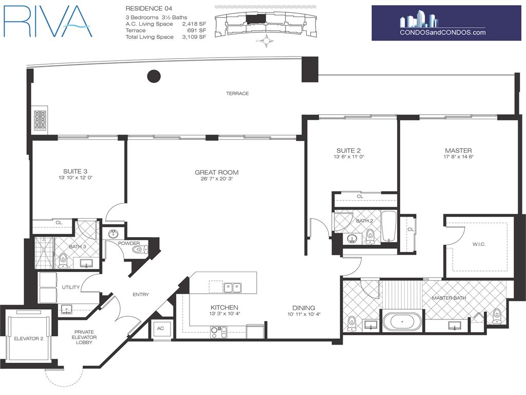 RIVA Fort Lauderdale - Unit #04 with 3109 SF