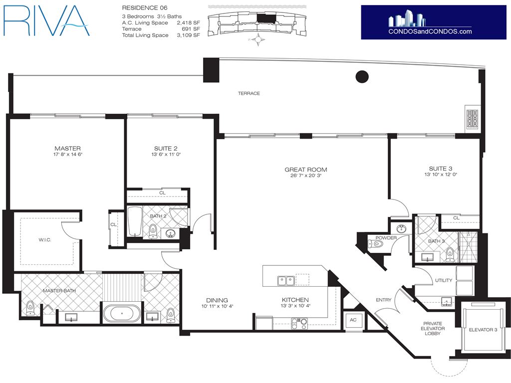 RIVA Fort Lauderdale - Unit #06 with 3109 SF