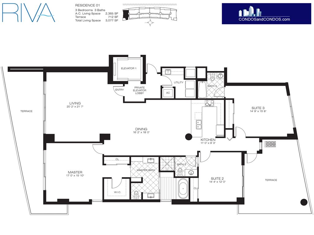 RIVA Fort Lauderdale - Unit #01 with 3077 SF
