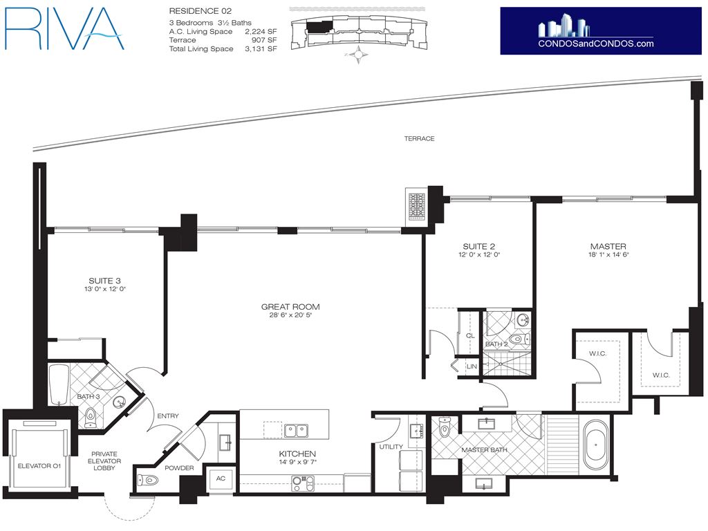 RIVA Fort Lauderdale - Unit #02 with 3131 SF