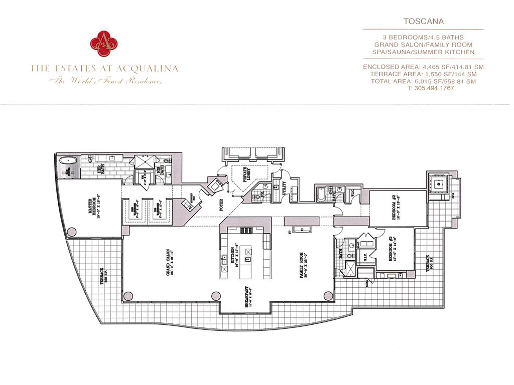 Estates at Acqualina - Unit #Toscana-05 with 4465 SF