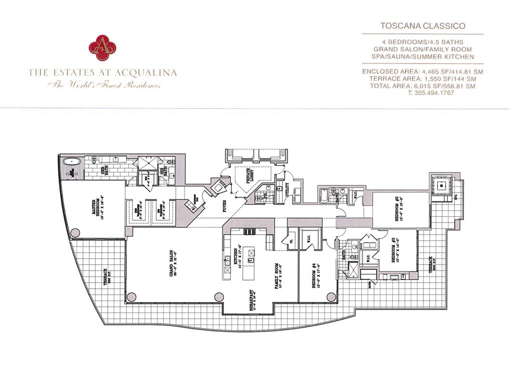 Estates at Acqualina - Unit #Toscana Clasico with 4465 SF