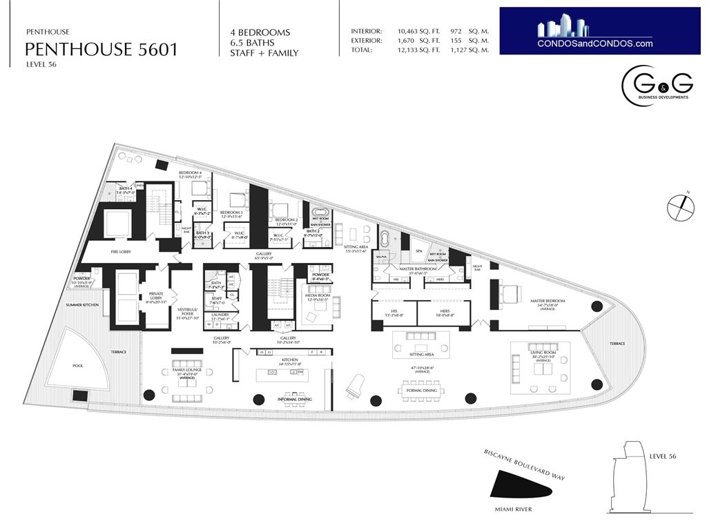 Aston Martin Residences - Unit #Penthouse 5601 lvl 56 with 10463 SF