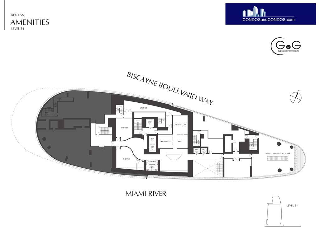 Aston Martin Residences - Unit #Amenities lvl 54 with  SF