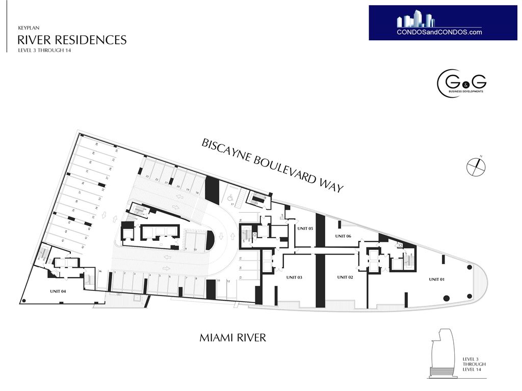 Aston Martin Residences - Unit #River Residences lvl 3 - 14 with  SF