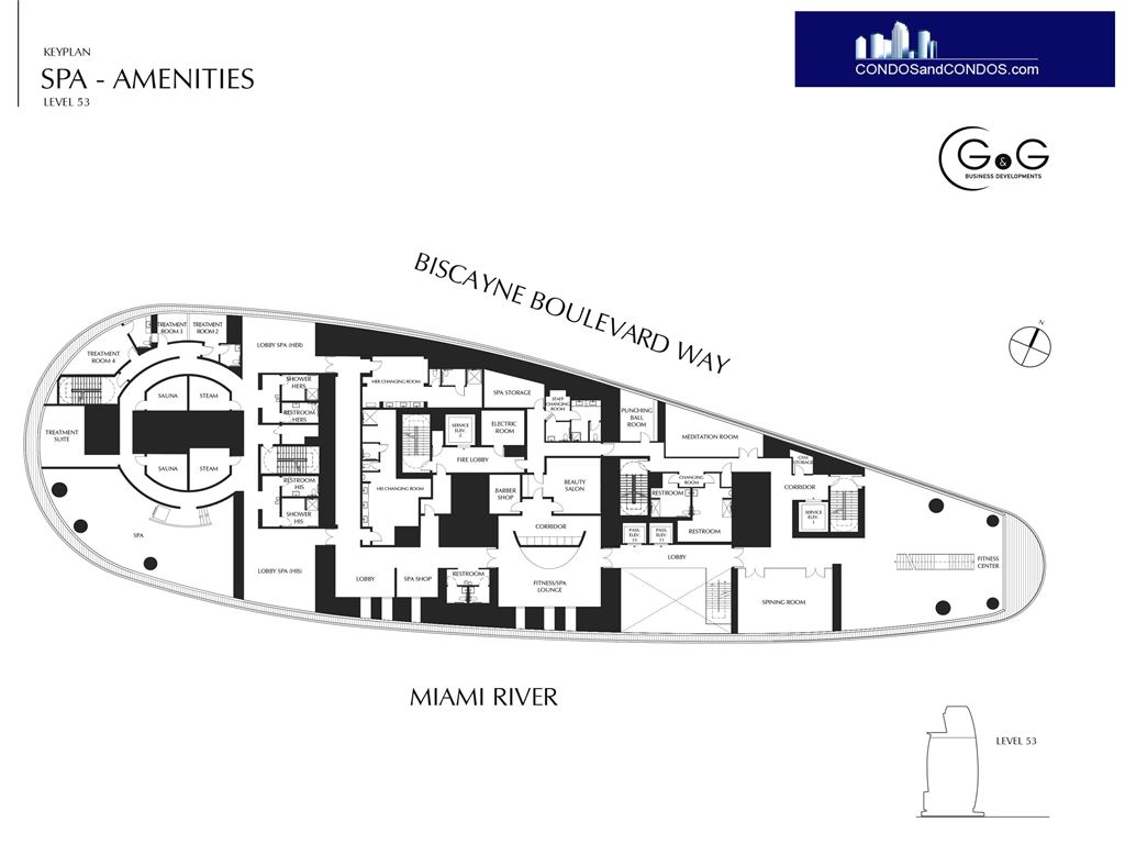 Aston Martin Residences - Unit #Spa - Amenities lvl 53 with  SF