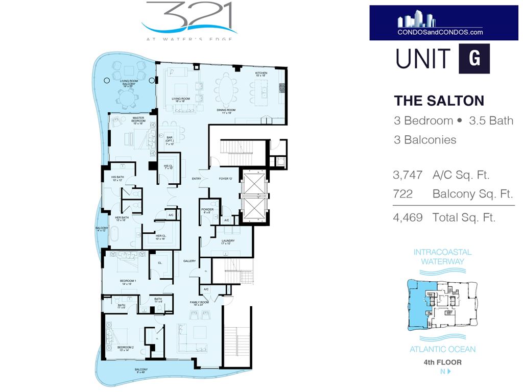 321 at Waters Edge - Unit #The Salton(Unit G) - 4th Floor with 4469 SF