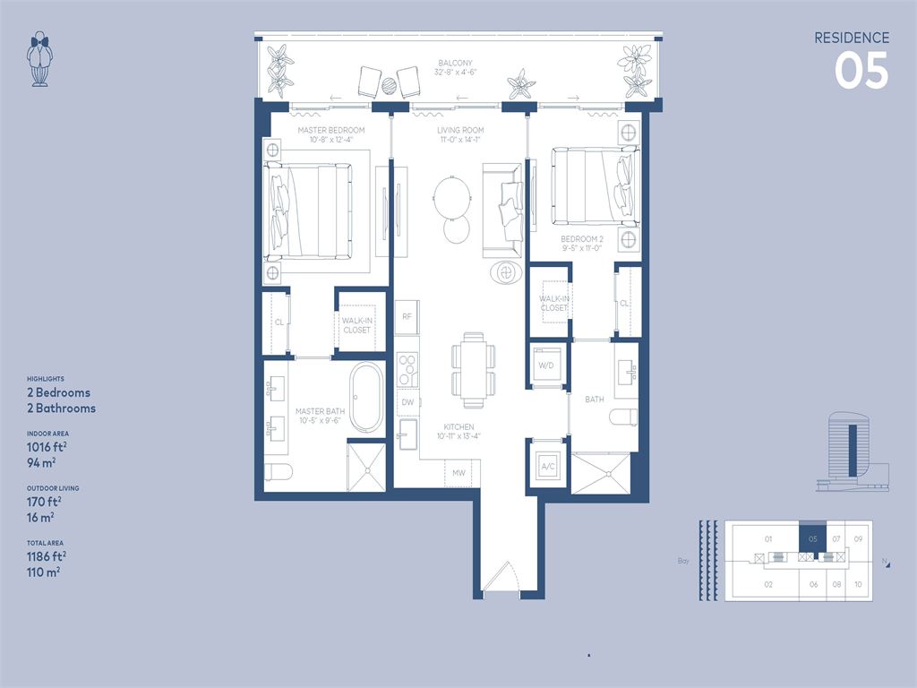Mr. C Residences - Unit #05 with 1016 SF