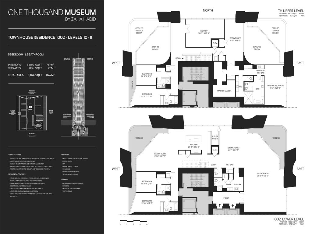1000 Museum - Unit #Townhouse 1002-Level 10-11 with 8060 SF