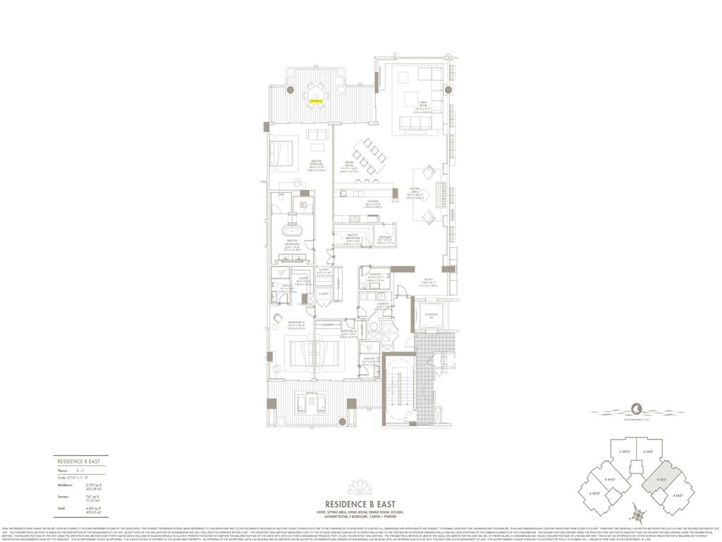 Palazzo Del Sol - Unit #B East with 3793 SF