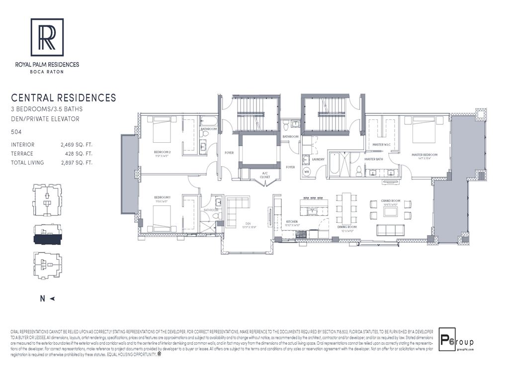 Royal Palm Residences - Unit #Central 504 with 2469 SF