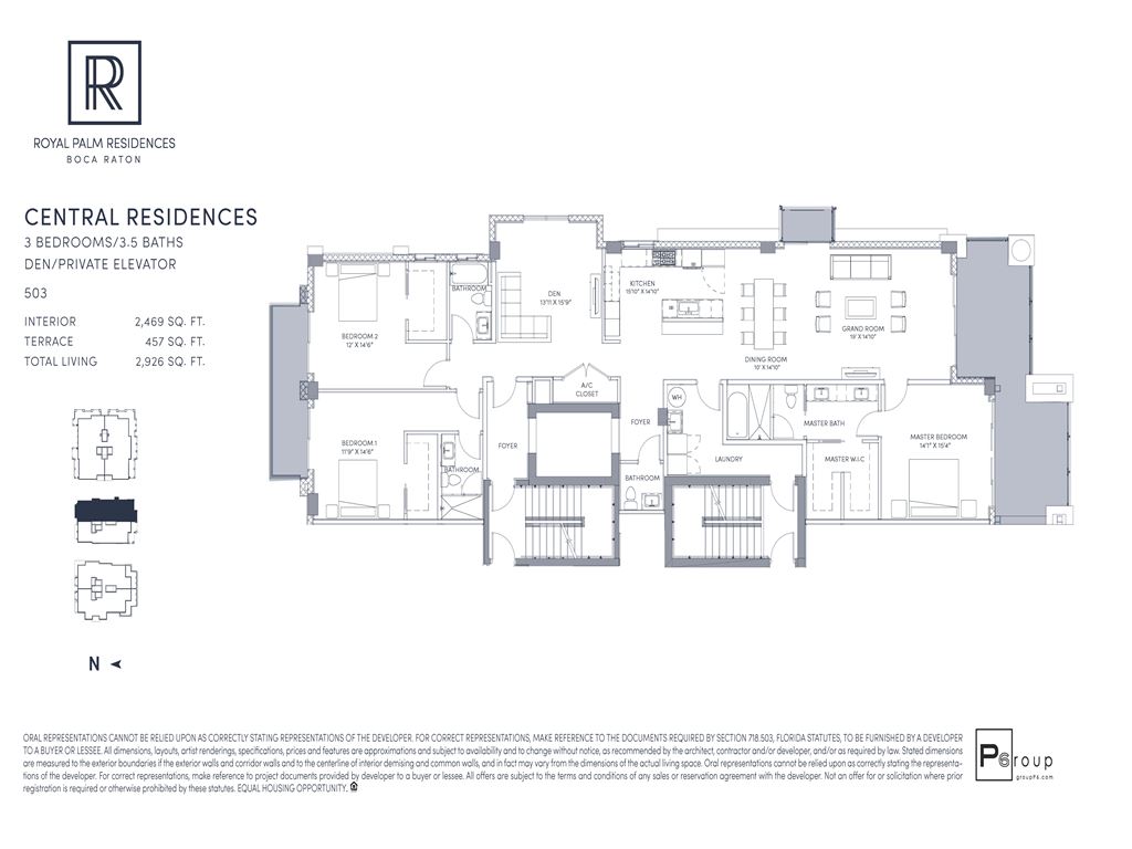 Royal Palm Residences - Unit #Central 503 with 2469 SF