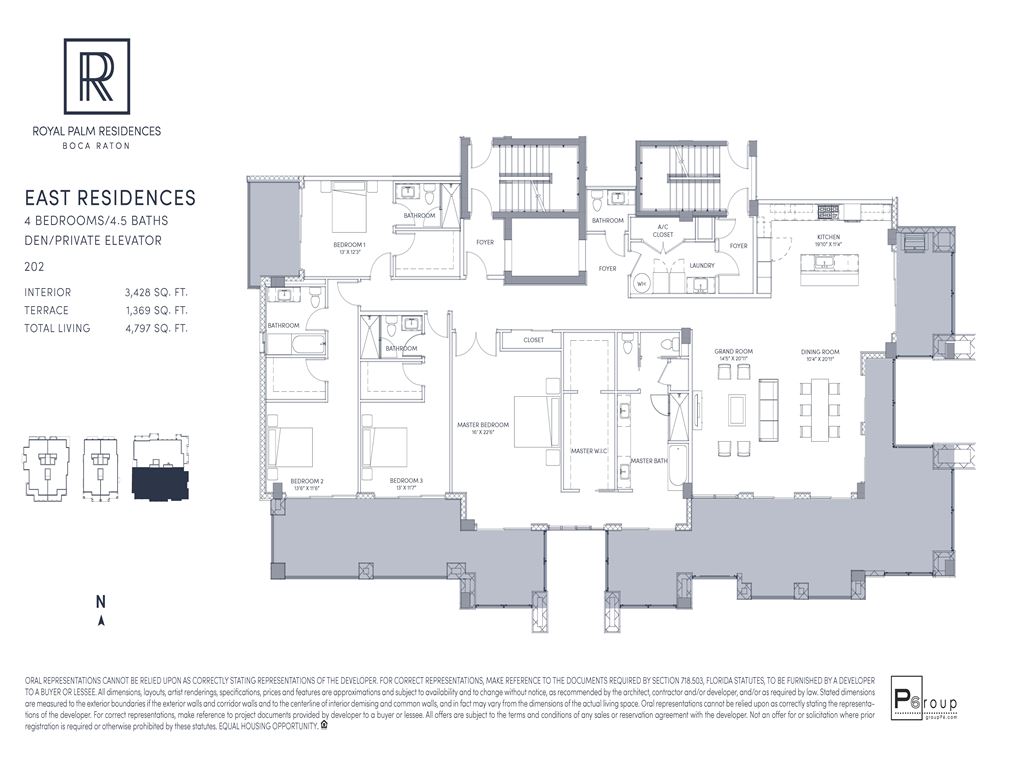 Royal Palm Residences - Unit #East 202 with 3428 SF