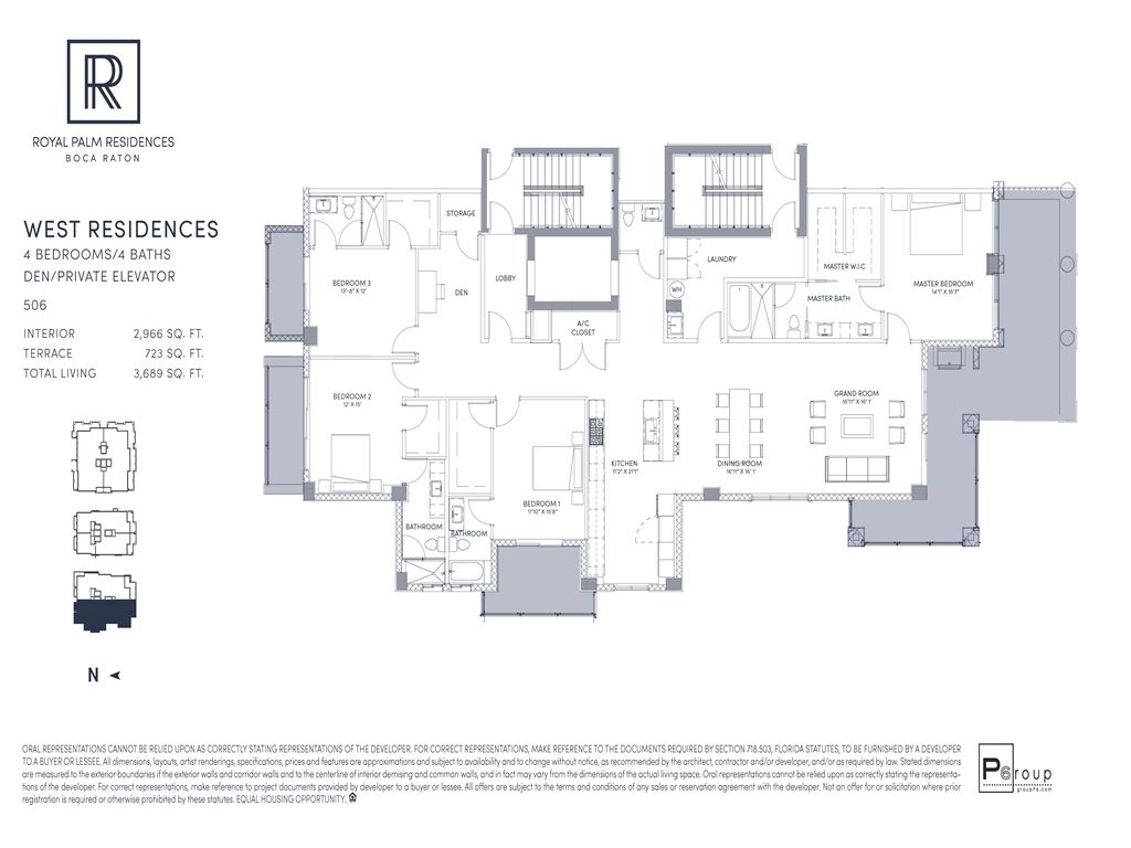 Royal Palm Residences - Unit #West 506 with 2666 SF