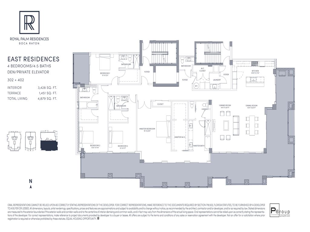 Royal Palm Residences - Unit #East 302+402 with 3428 SF
