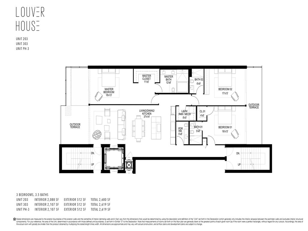 Louver House - Unit #303 with 2107 SF