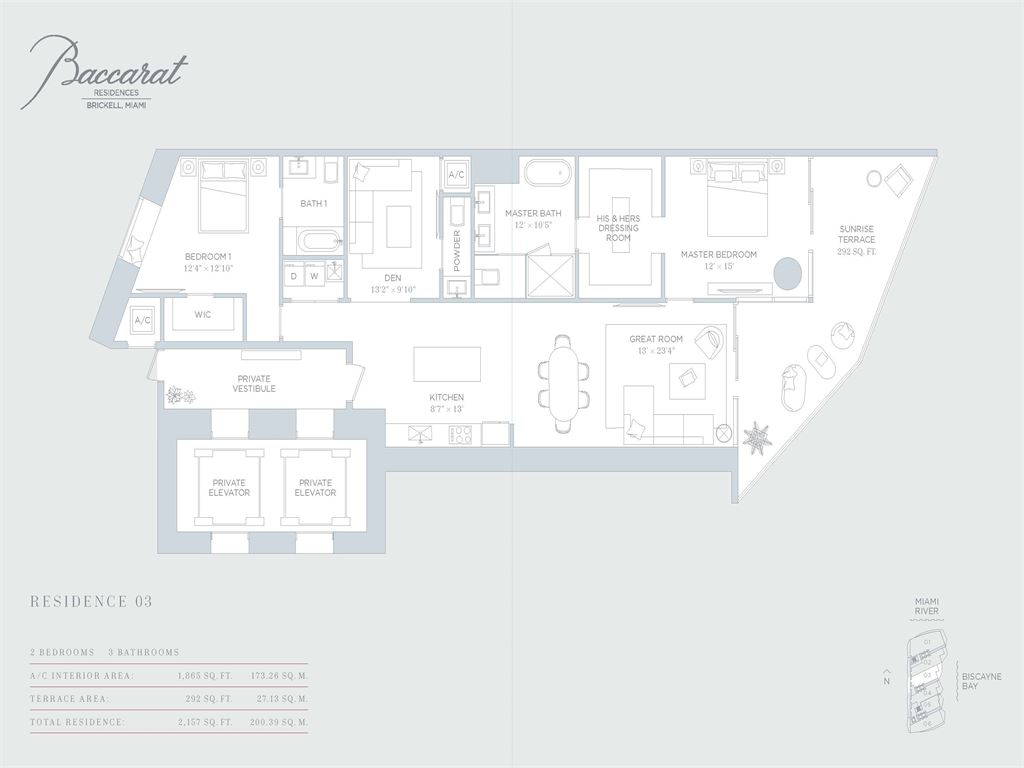 Baccarat Residences - Unit #03 with 1865 SF