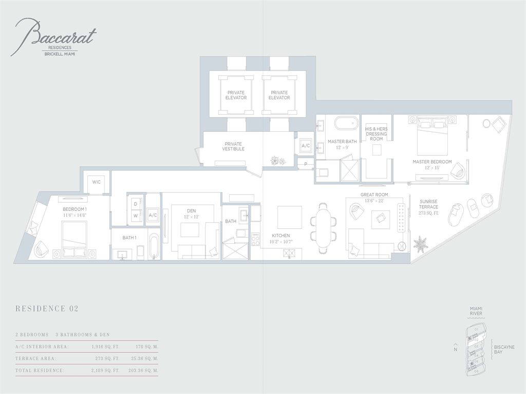 Baccarat Residences - Unit #02 with 1918 SF