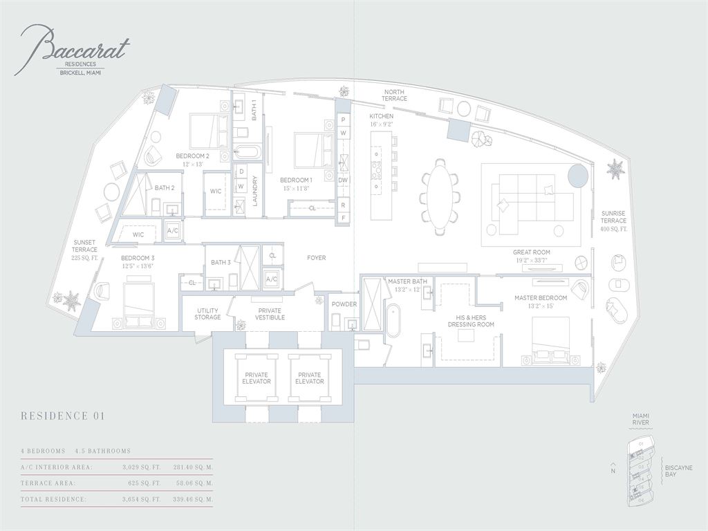 Baccarat Residences - Unit #01 with 3029 SF
