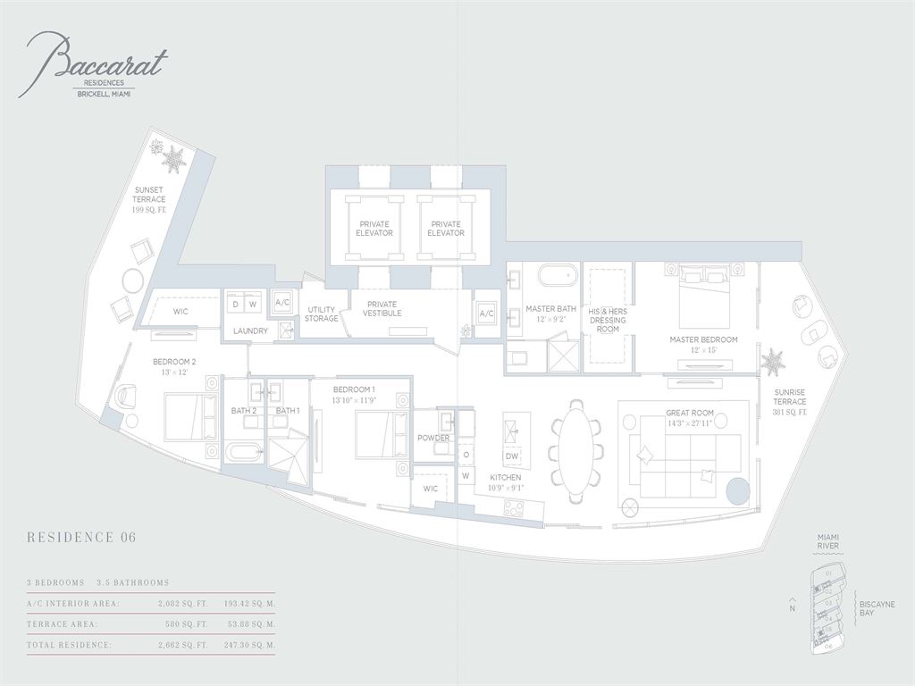 Baccarat Residences - Unit #06 with 2082 SF