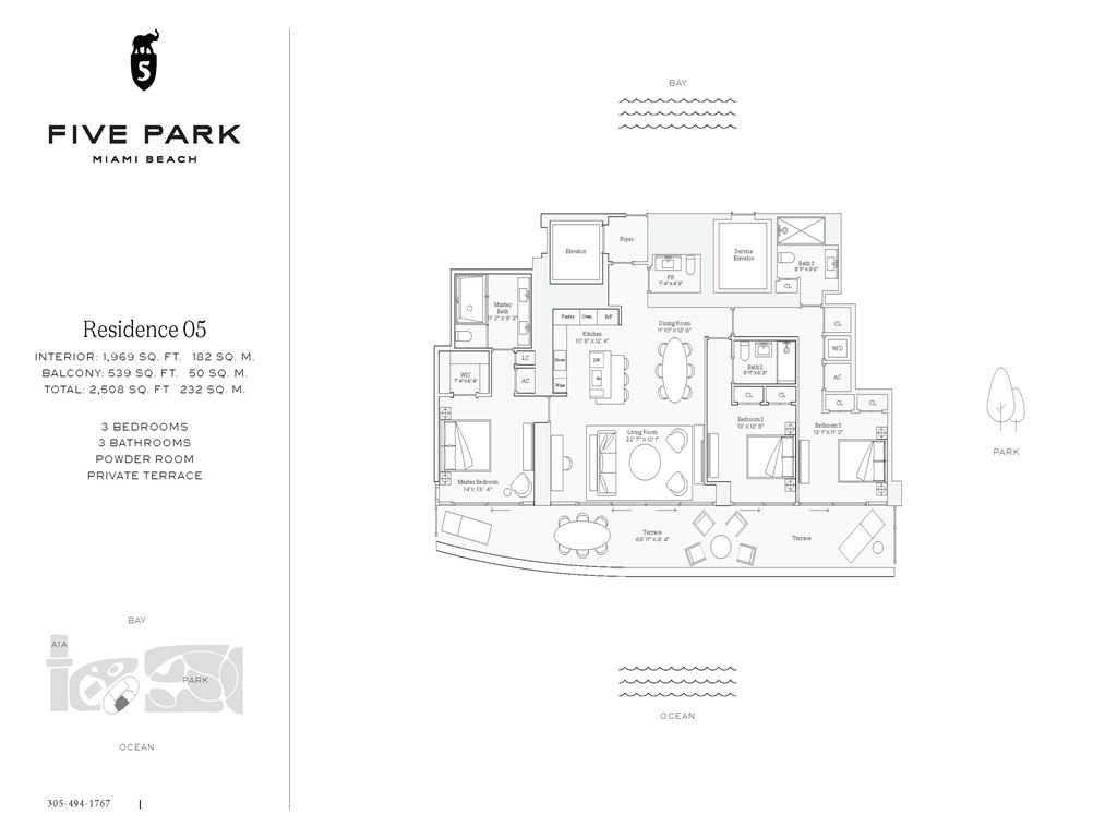 Five Park - Unit #05 with 1969 SF
