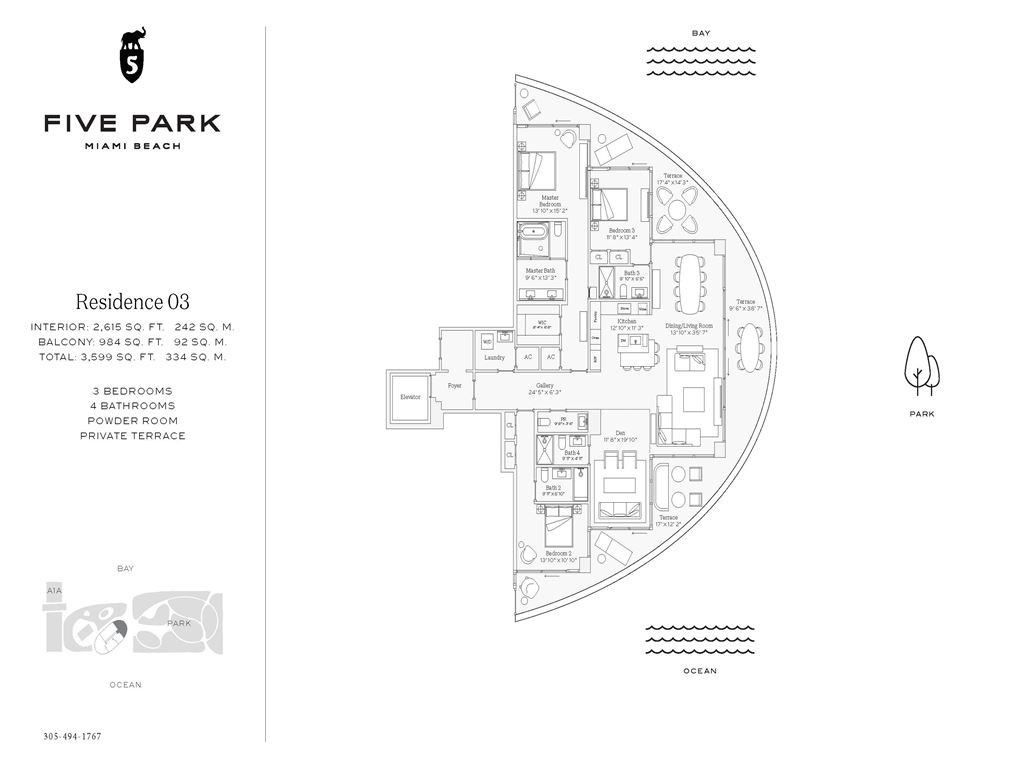 Five Park - Unit #03 with 2615 SF