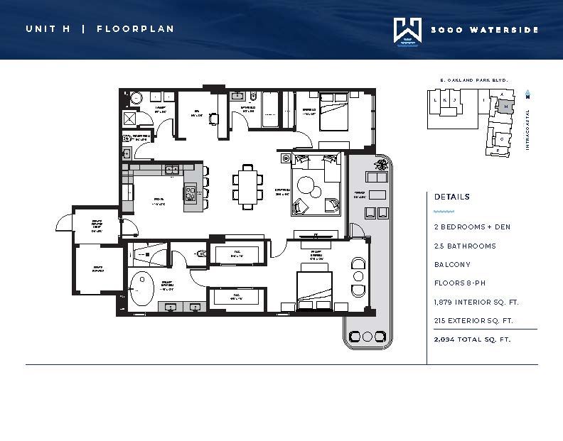 3000 Waterside - Unit #H with 1879 SF