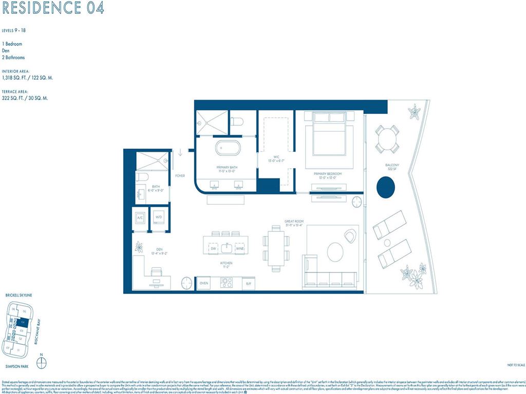 Cipriani Residences Miami - Unit #04 LVL 8 with 1318 SF