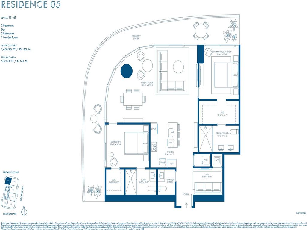 Cipriani Residences Miami - Unit #05 A LVL 9-18 with 1980 SF