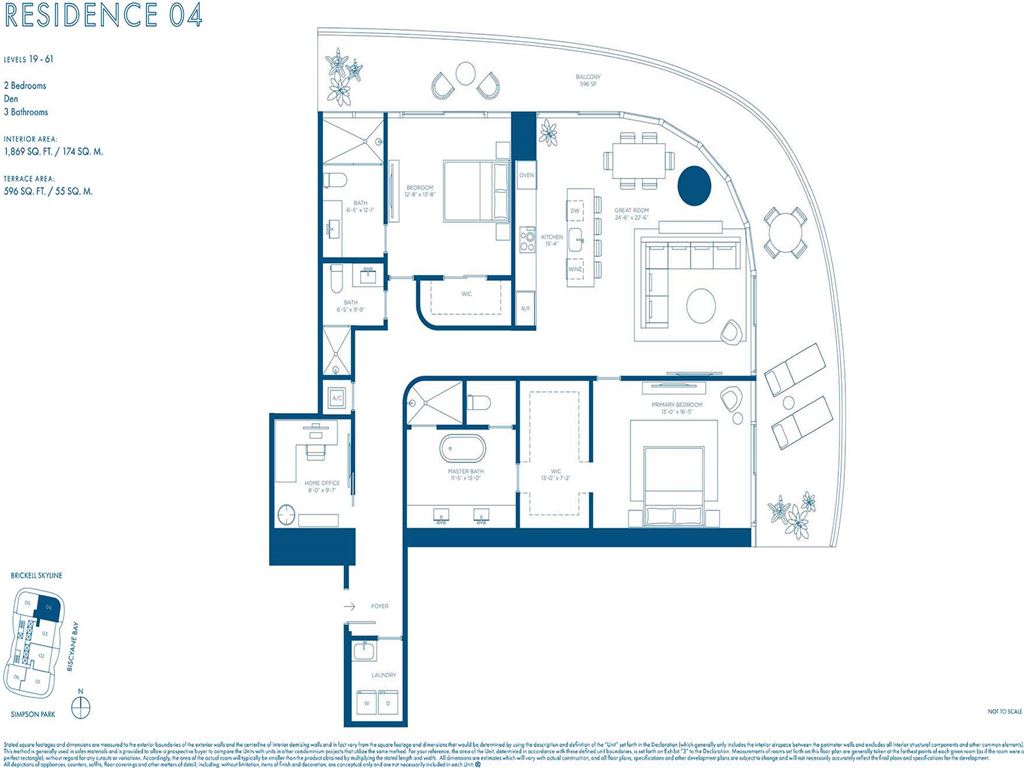 Cipriani Residences Miami - Unit #04 A LVL 9-18 with 1318 SF