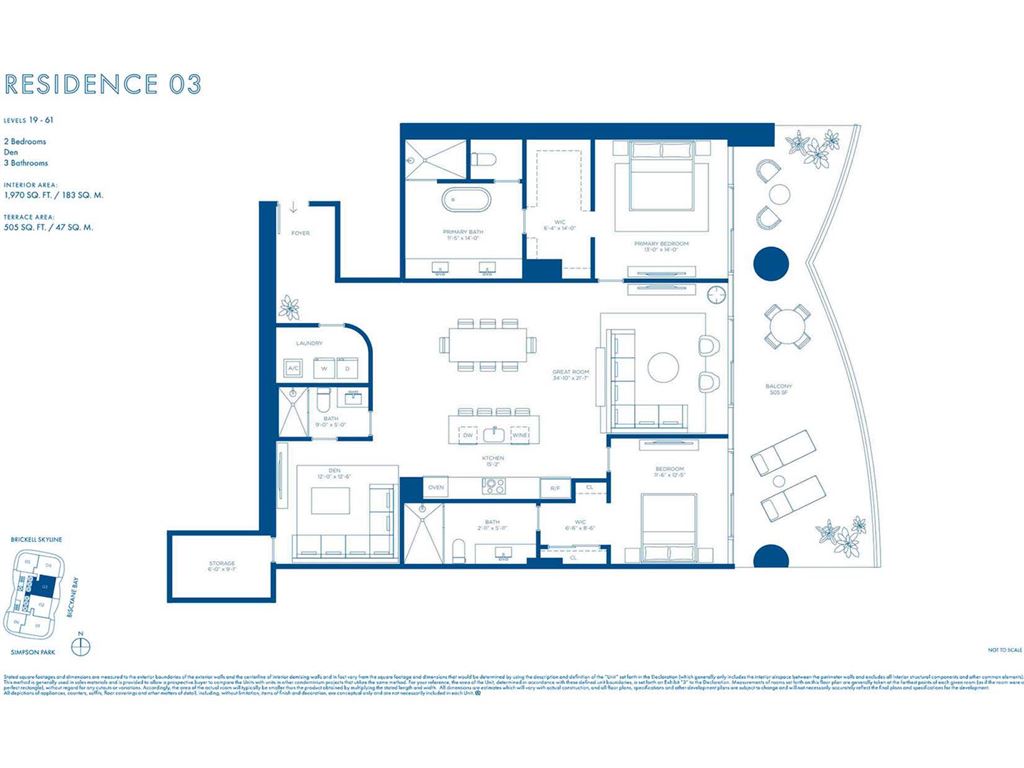 Cipriani Residences Miami - Unit #03 A LVL 9-18 with 1318 SF