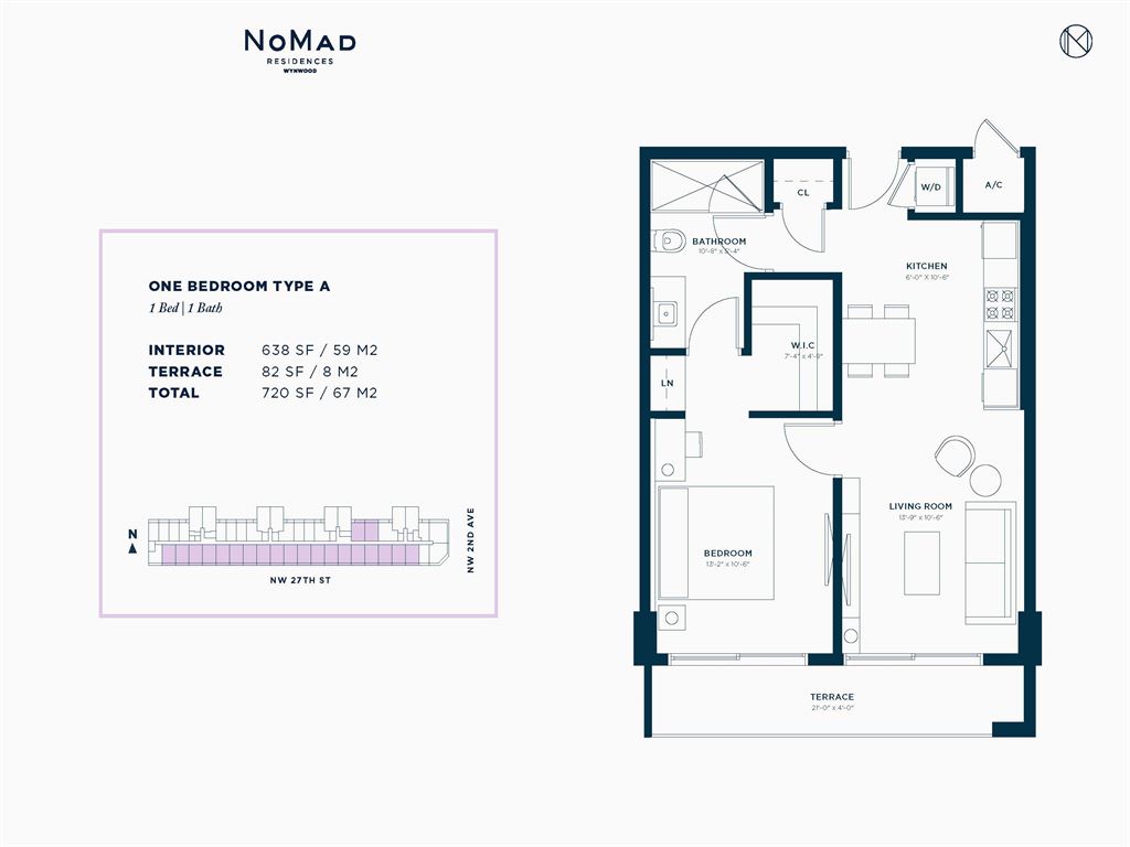 NoMad Wynwood - Unit #One Bedroom A with 638 SF