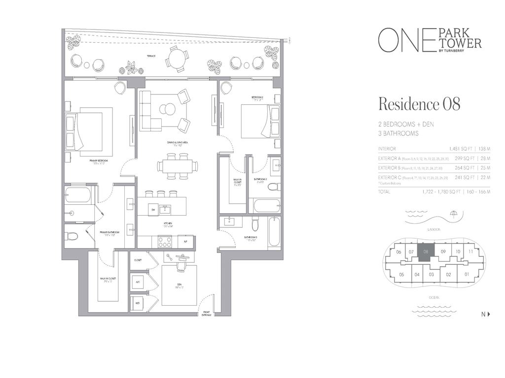 ONE Park Tower by Turnberry - Unit #Line 08, 09 with 1481 SF