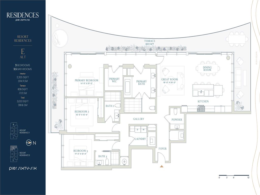 Pier 66 Residences - Unit #Resort Residence E with 2205 SF