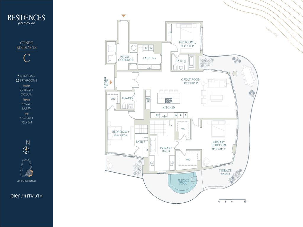 Pier 66 Residences - Unit #Condo Residence C with 2718 SF