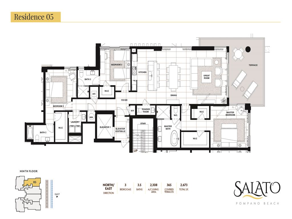 SOLATO Pompano Beach - Unit #05 -NE -Floors 3-9 with 2308 SF