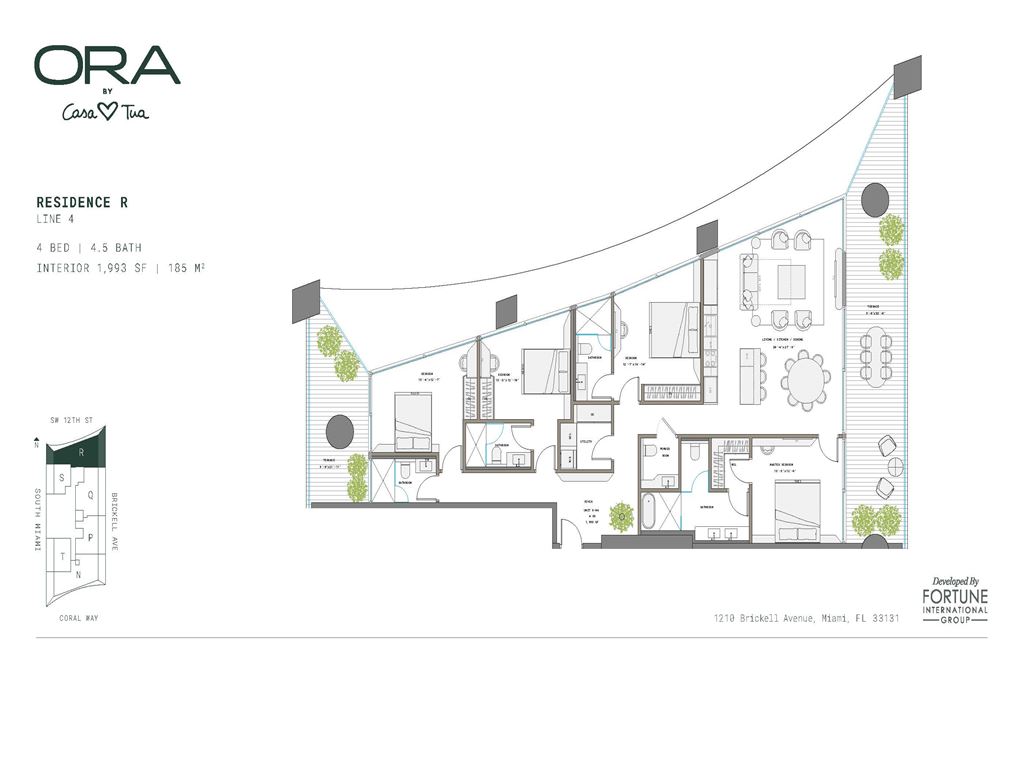 ORA by Casa Tua - Unit #R-4  Floors 45-74 with 1993 SF