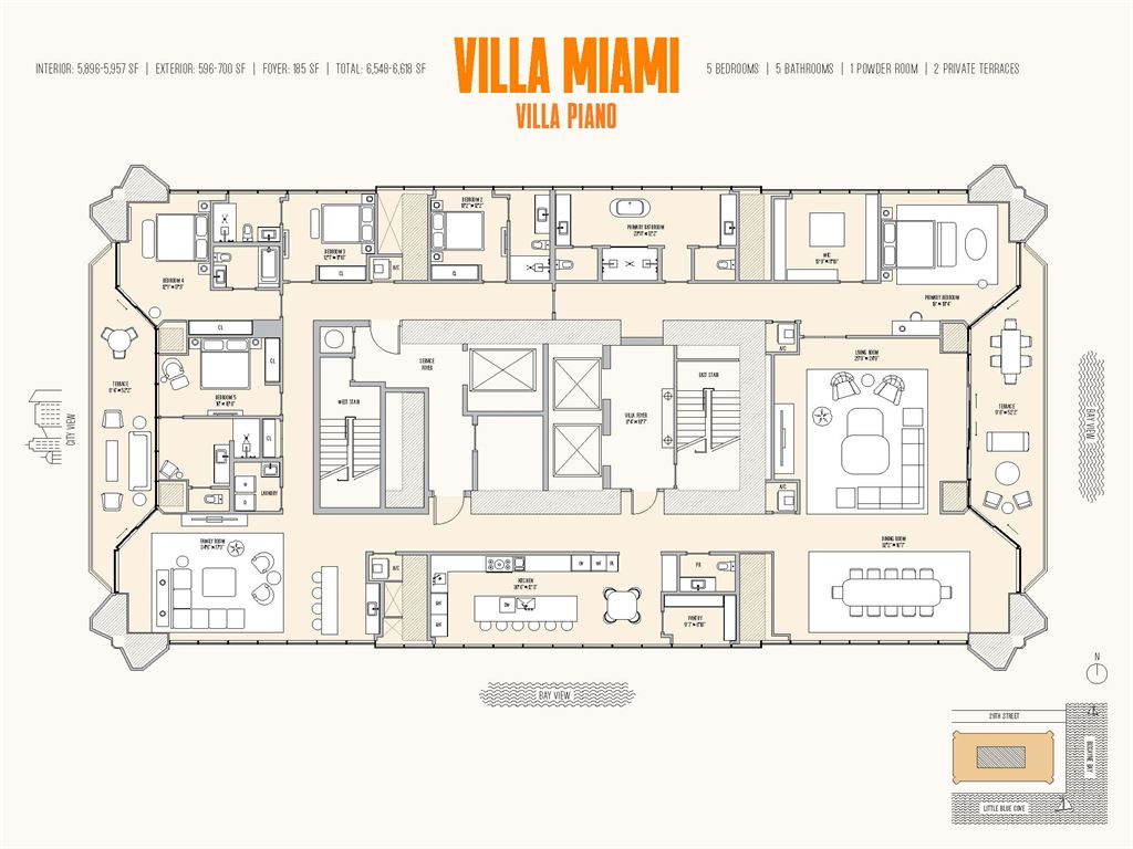 Villa Miami - Unit #Villa Piano B with 5896 SF